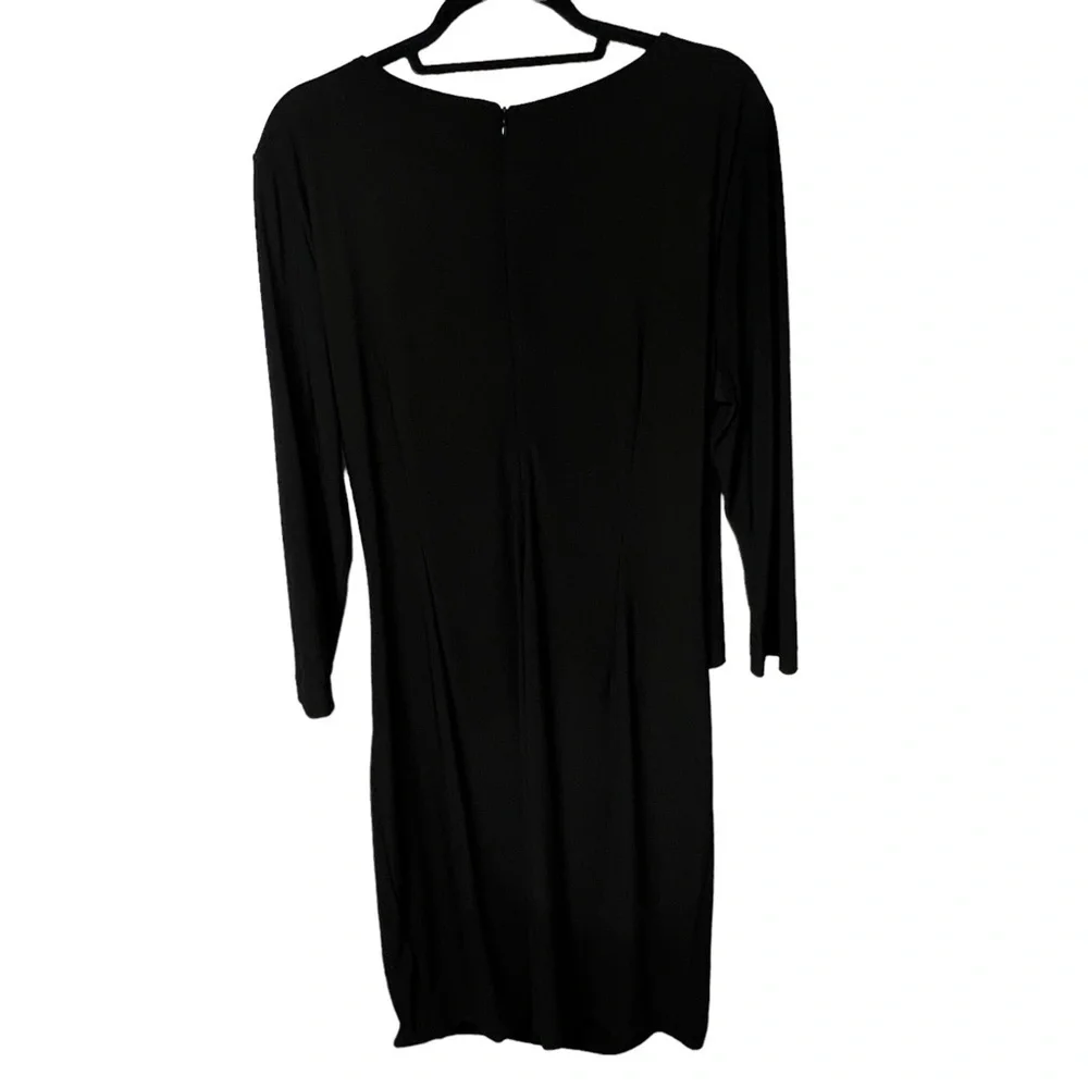 Simply Vera Wang Womens Black Side Ruched L/S Dress Sz XXL 2XL Formal Holiday - Picture 7 of 7